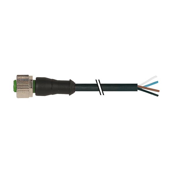 Murrelektronik M12 male 0 Degree / M12 female 90 Degree, TPE 4x18AWG ye UL/CSA, ITC/PLTC 2.5m 7000-12161-6130300 - main